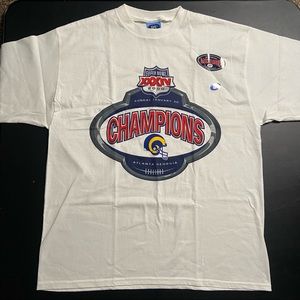 NEW Vintage 2000s NFL Super Bowl XXXIV St Louis Rams Champions Shirt Baggy LARGE